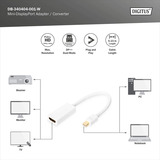 Digitus DB-340404-001-W, Adapter Hvid