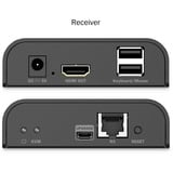 Digitus HDMI KVM IP Extender Sæt, KVM-switchen Sort