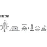 High Peak Tunnel telt Kite 2 LW Grøn/Rød