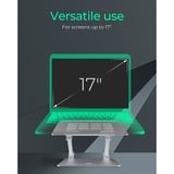 ICY BOX IB-NH300 Laptop stativ Sølv 43,2 cm (17"), Stander grå, Laptop stativ, Sølv, Aluminium, Silikone, 43,2 cm (17"), 3 kg, 15 cm