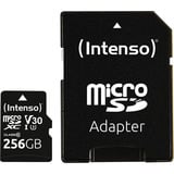 Intenso UHS-I Professional 256 GB microSDXC, Hukommelseskort Sort