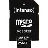 Intenso UHS-I Professional 256 GB microSDXC, Hukommelseskort Sort