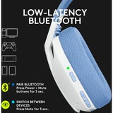 Logitech G435 LIGHTSPEED, Gaming headset Hvid