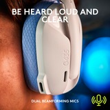 Logitech G435 LIGHTSPEED, Gaming headset Hvid