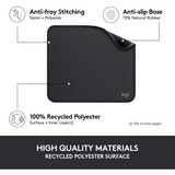 Logitech Mouse Pad Studio Series Grafit, Musemåtte Sort, Grafit, Monokromatisk, Nylon, Polyester, Gummi, Skridsikker bund