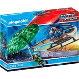 PLAYMOBIL City Action - Politihelikopter: Faldskærmsforfølgelse, Bygge legetøj 