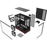 Thermaltake CA-1Y7-00M1WN-WS, Towerkabinet Sort/træ