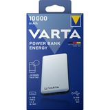 Varta Energy 10000 Lithium polymer (LiPo) 10000 mAh Sort, Hvid, Power Bank Hvid, 10000 mAh, Lithium polymer (LiPo), 3,7 V, Sort, Hvid