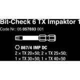 Wera Bit-Check 6 TX Impaktor 1, Bit sæt 