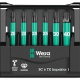 Wera Bit-tjek 6 TX Impaktor 1, 1/4", 6 dele, Bit sæt 