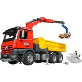 bruder MB Arocs Construction truck with accessories legetøjsbil, Model køretøj 4 År, Rød, Gul