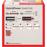 fischer Langskaftet plug HybridPower 10x90 FUS, Dyvel Rød/grå