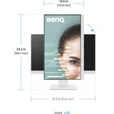 BenQ GW2486TC computerskærm 60,5 cm (23.8") 1920 x 1080 pixel Fuld HD Hvid, LED-skærm Hvid, 60,5 cm (23.8"), 1920 x 1080 pixel, Fuld HD, 5 ms, Hvid