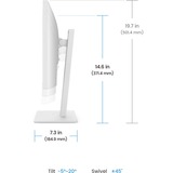 BenQ GW2486TC computerskærm 60,5 cm (23.8") 1920 x 1080 pixel Fuld HD Hvid, LED-skærm Hvid, 60,5 cm (23.8"), 1920 x 1080 pixel, Fuld HD, 5 ms, Hvid