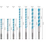 Bosch EXPERT HEX-9 MultiConstruction borsæt, 7 dele, Drill bit sæt 