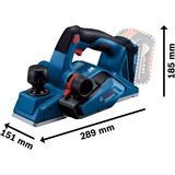 Bosch GHO 18V-26 Professional, 06015B5000, Elektrisk høvl Blå/Sort