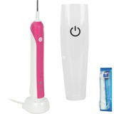 Braun PRO 750 3DWhite Voksen Roterende, pulserende tandbørste Lyserød, Hvid, El-tandbørste Rosa/Hvid, Voksen, Roterende, pulserende tandbørste, Daglig pleje, Lyserød, Hvid, 8800 Omdrejninger pr. minut, 4 x 30 sek.