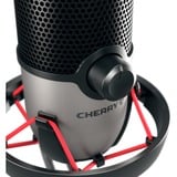 CHERRY UM 6.0 ADVANCED Sort, Sølv Bordmikrofon Sort/Sølv, Bordmikrofon, 24 Bit, 96 kHz, 120 dB, Kardioide/retningsuafhængig mikrofon, Ledningsført