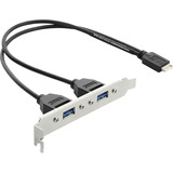 DeLOCK Slotplade USB Type-E > 2x USB 3.0, Slot beslag 