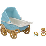 EPOCH Sylvanian Families - Chokoladehare Tvillinger med Barnevogn, Bygge legetøj 
