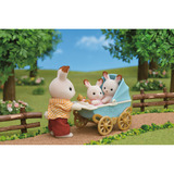 EPOCH Sylvanian Families - Chokoladehare Tvillinger med Barnevogn, Bygge legetøj 