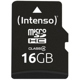 Intenso 3403470 hukommelseskort 16 GB MicroSDHC Klasse 4 16 GB, MicroSDHC, Klasse 4, 20 MB/s, 5 MB/s, Støvresistent, Ridseresistent