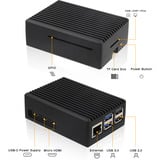 Inter-Tech Raspberry Alu Case ODS-739, Boliger Sort