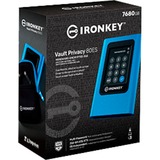 Kingston IronKey Vault Privacy 80 7.68 TB, Solid state-drev Blå/Sort