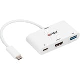 Lindy 43340 USB grafisk adapter 3840 x 2160 pixel Hvid, USB hub Hvid, 3840 x 2160 pixel