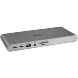 Lindy 43349 dockingstation Ledningsført USB 3.2 Gen 1 (3.1 Gen 1) Type-C Sølv, Docking station Sølv, Ledningsført, USB 3.2 Gen 1 (3.1 Gen 1) Type-C, 100 W, 10,100,1000 Mbit/s, Sølv, MicroSD (TransFlash), SD
