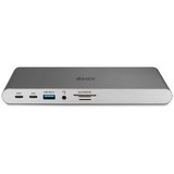 Lindy 43349 dockingstation Ledningsført USB 3.2 Gen 1 (3.1 Gen 1) Type-C Sølv, Docking station Sølv, Ledningsført, USB 3.2 Gen 1 (3.1 Gen 1) Type-C, 100 W, 10,100,1000 Mbit/s, Sølv, MicroSD (TransFlash), SD