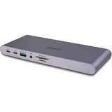 Lindy 43349 dockingstation Ledningsført USB 3.2 Gen 1 (3.1 Gen 1) Type-C Sølv, Docking station Sølv, Ledningsført, USB 3.2 Gen 1 (3.1 Gen 1) Type-C, 100 W, 10,100,1000 Mbit/s, Sølv, MicroSD (TransFlash), SD