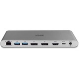 Lindy 43349 dockingstation Ledningsført USB 3.2 Gen 1 (3.1 Gen 1) Type-C Sølv, Docking station Sølv, Ledningsført, USB 3.2 Gen 1 (3.1 Gen 1) Type-C, 100 W, 10,100,1000 Mbit/s, Sølv, MicroSD (TransFlash), SD