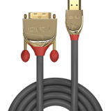 Lindy HDMI til DVI kabel, Gold Line grå