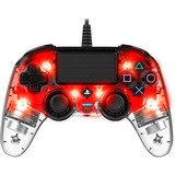 Nacon PS4OFCPADCLRED spil-controller Rød, Transparent Gamepad Analog/digital PlayStation 4 gennemsigtig/Rød, Gamepad, PlayStation 4, Knappen Del, Analog/digital, Rød, Ledningsført