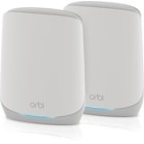 Netgear Orbi RBK762S Tri-band (2,4 GHz / 5 GHz / 5 GHz) Wi-Fi 6 (802.11ax) Hvid 5 Intern, Mesh router Hvid, Hvid, Intern, Mesh-system, 350 m², Tri-band (2,4 GHz / 5 GHz / 5 GHz), Wi-Fi 6 (802.11ax)