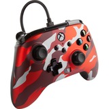 PowerA Enhanced Wired Camouflage USB Gamepad Xbox Series S, Xbox Series X camouflage/Rød, Gamepad, Xbox Series S, Xbox Series X, Knappen Del, Ledningsført, USB, Micro-USB B