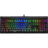 Sharkoon SKILLER SGK60 tastatur USB QWERTY US engelsk Sort, Gaming-tastatur Sort, Amerikansk layout, Kailh box Red, Fuld størrelse (100 %), USB, Mekanisk, QWERTY, RGB LED, Sort