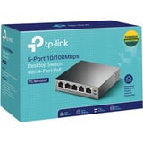 TP-Link TL-SF1005P Ikke administreret Fast Ethernet (10/100) Strøm over Ethernet (PoE) Sort, Switch Ikke administreret, Fast Ethernet (10/100), Fuld duplex, Strøm over Ethernet (PoE)