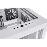 Thermaltake Divider 200 TG Micro Tower Hvid, Towerkabinet Hvid, Micro Tower, PC, Hvid, micro ATX, Mini-ITX, SPCC, 18,5 cm