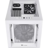 Thermaltake Divider 200 TG Micro Tower Hvid, Towerkabinet Hvid, Micro Tower, PC, Hvid, micro ATX, Mini-ITX, SPCC, 18,5 cm