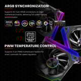 Xilence XPF360R.ARGB, Sag fan Sort