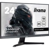 iiyama G-MASTER G2445HSU-B2 computerskærm 60,5 cm (23.8") 1920 x 1080 pixel Fuld HD LCD Sort, Gaming Skærm Sort (mat), 60,5 cm (23.8"), 1920 x 1080 pixel, Fuld HD, LCD, 1 ms, Sort