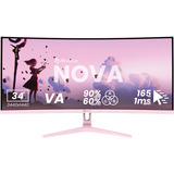 Arozzi Nova 34T2K165, Gaming Skærm Pink