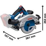 Bosch GKS 18V-57-2 GX, 06016C1000, Rundsav Blå/Sort