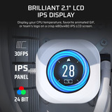 Corsair NAUTILUS RS LCD-modul, Display Hvid