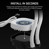 Corsair NAUTILUS RS LCD-modul, Display Hvid