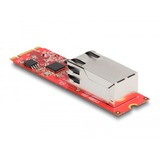 DeLOCK Konverter M.2 Key B+M stik til 1 x RJ45 2,5 Gigabit LAN-port vandret, Netværkskort 