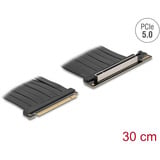 DeLOCK Riser-kort PCI E 5.0 x16>x16 Slot 90° med kabel 30cm, Riser kort Sort