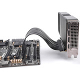 DeLOCK Riser-kort PCI E 5.0 x16>x16 Slot 90° med kabel 30cm, Riser kort Sort
